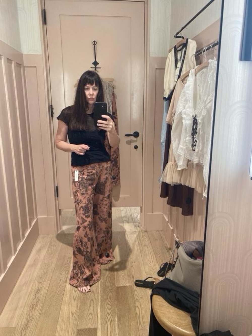 Anthropologie Pilcro Adi Mid-Rise Clean-Hem Flare Wide Leg Pants in Sz 23-24 XXS - Picture 5 of 15